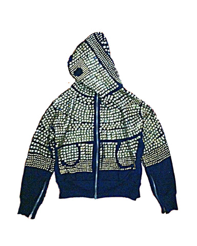 Studded Full Zip Mask Hoodie