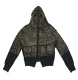 Studded Full Zip Mask Hoodie
