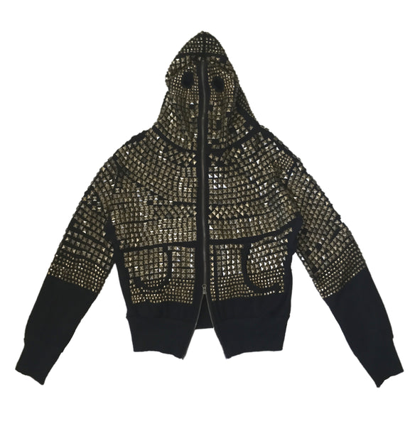 Studded Full Zip Mask Hoodie – FRANKY BACA